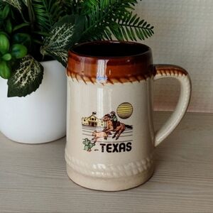 Vintage Souvenir Ceramic Large Texas Mug 5 3/4"